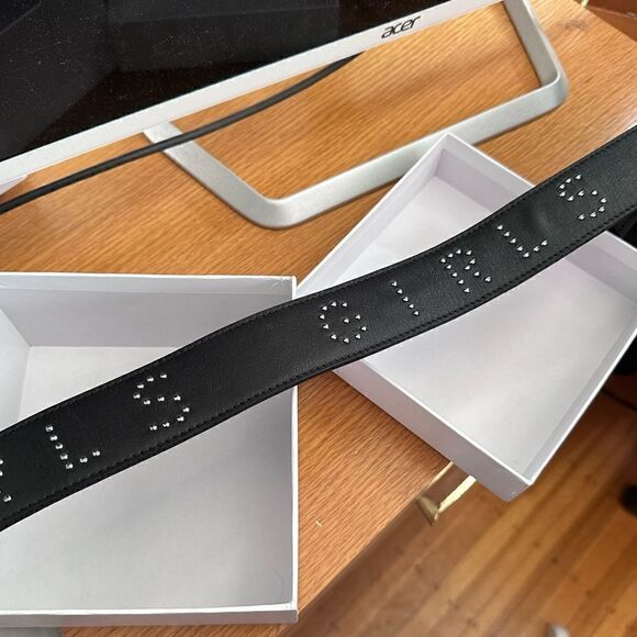 NIB GRLFRND Girls Leather Belt in Black Size Small - Picture 2 of 6